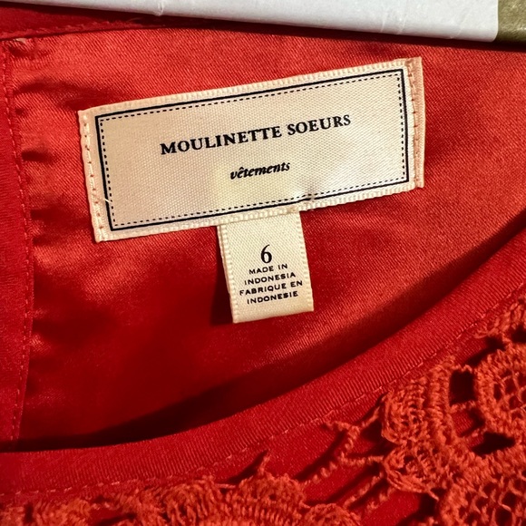 moulinette soeurs burnt orange lace dress - Picture 3 of 3